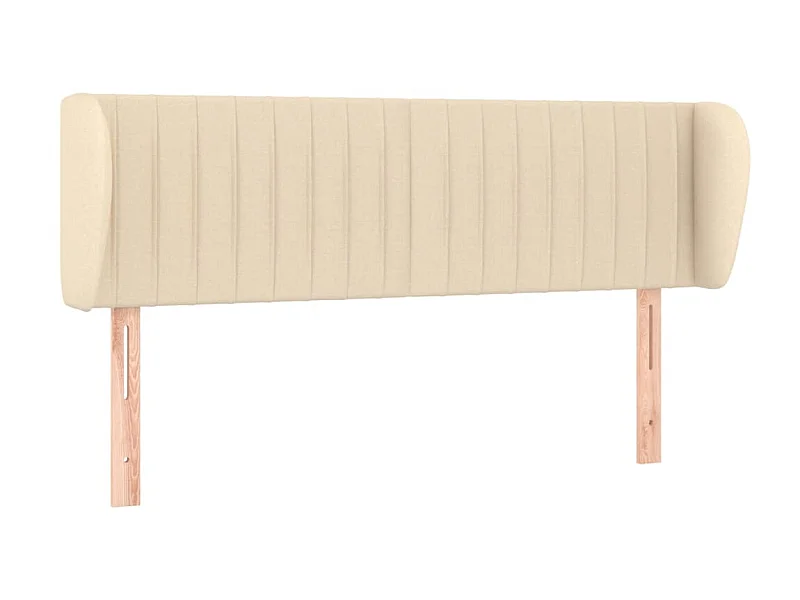 Hoofdbord met randen 147x23x78/88 cm stof crèmekleurig NL634612