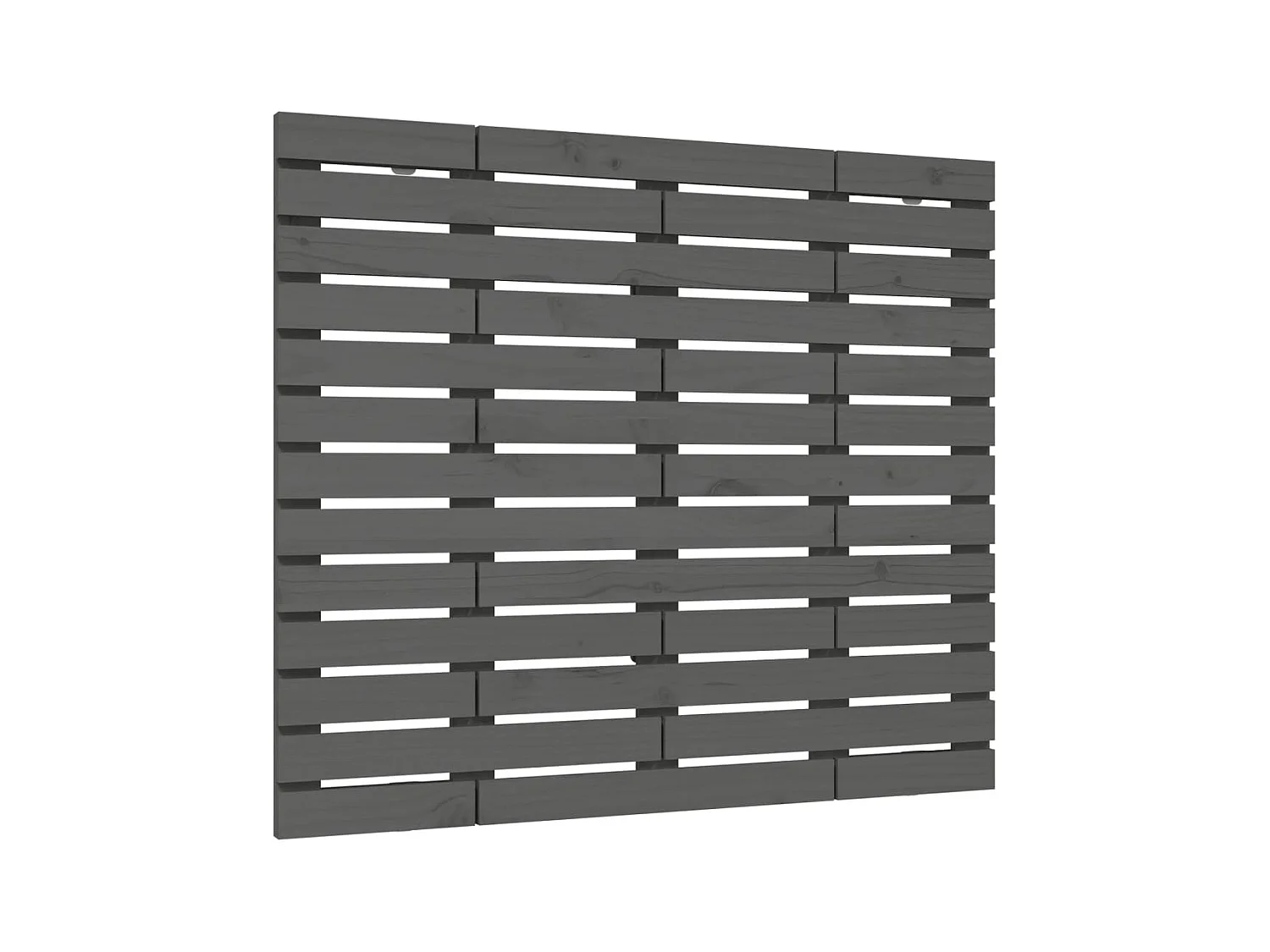 Tête de lit murale Gris 106x3x91,5 cm Bois massif de pin POI11870 BonneVie Meuble