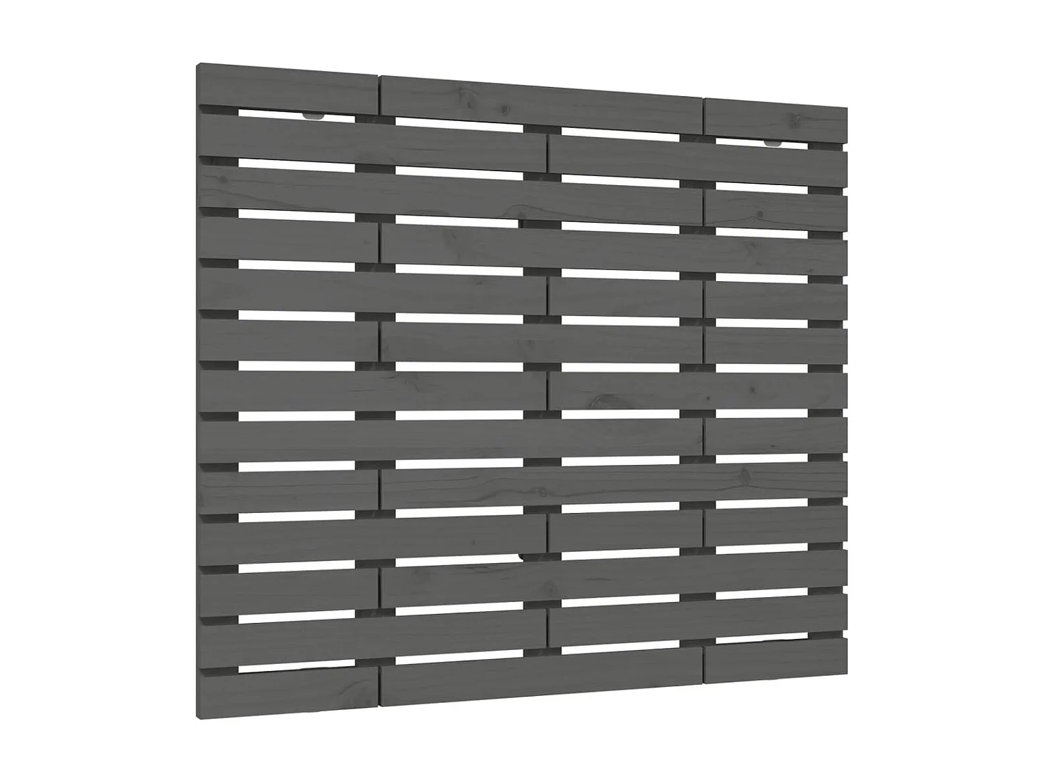 Tête de lit murale Gris 106x3x91,5 cm Bois massif de pin POI11870 BonneVie Meuble