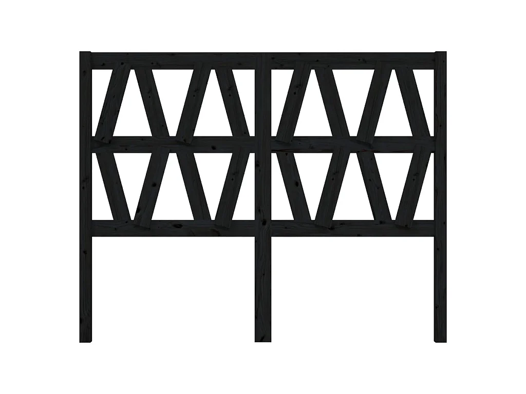 Tête de lit Noir 166x4x100 cm Bois massif de pin POI16700 BonneVie Meuble