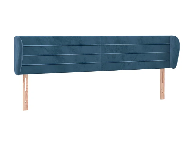 Hoofdbord met randen 183x23x78/88 cm fluweel donkerblauw NL731748