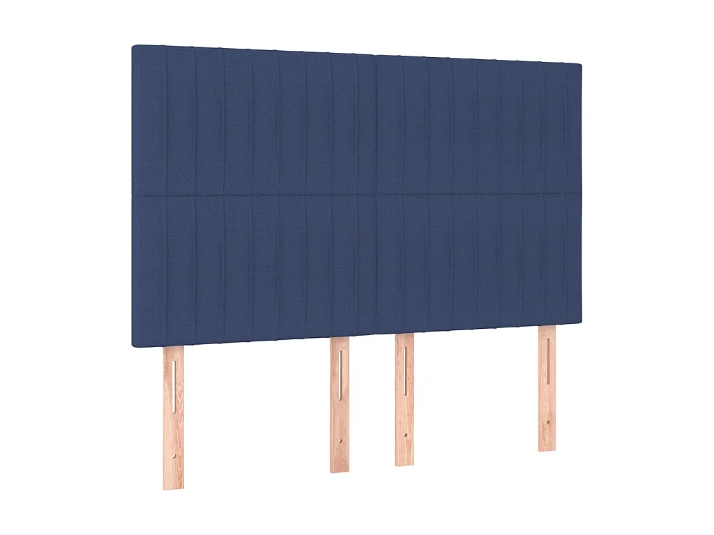 Têtes de lit 4 pcs Bleu 72x5x78/88 cm Tissu POI14750 BonneVie Meuble
