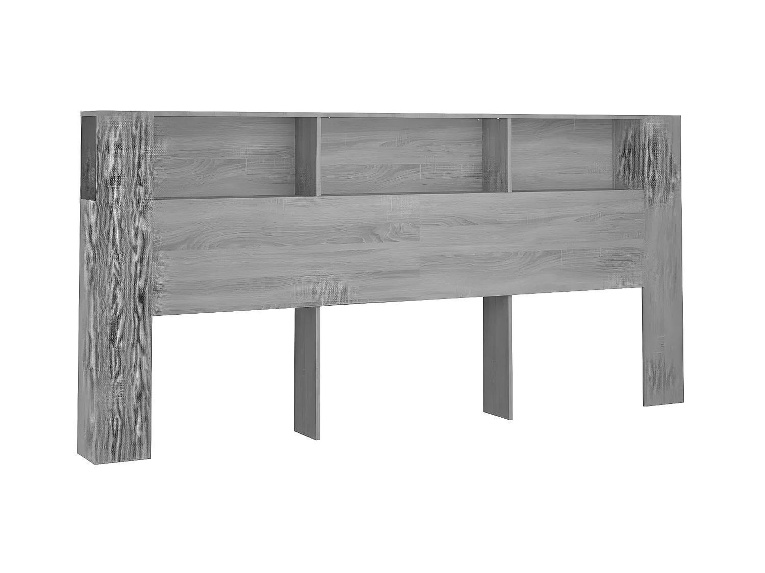 Armoire de tête de lit Sonoma gris 220x18,5x104,5 cm POI22079 BonneVie Meuble