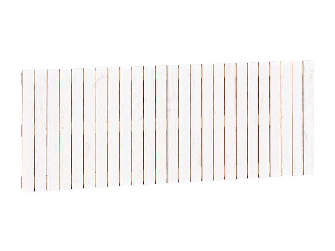 Tête de lit murale Blanc 159,5x3x60 cm Bois massif de pin POI80537 BonneVie Meuble