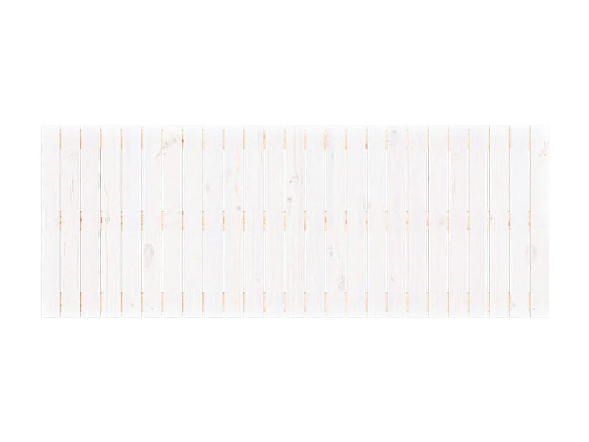 Tête de lit murale Blanc 159,5x3x60 cm Bois massif de pin POI80537 BonneVie Meuble