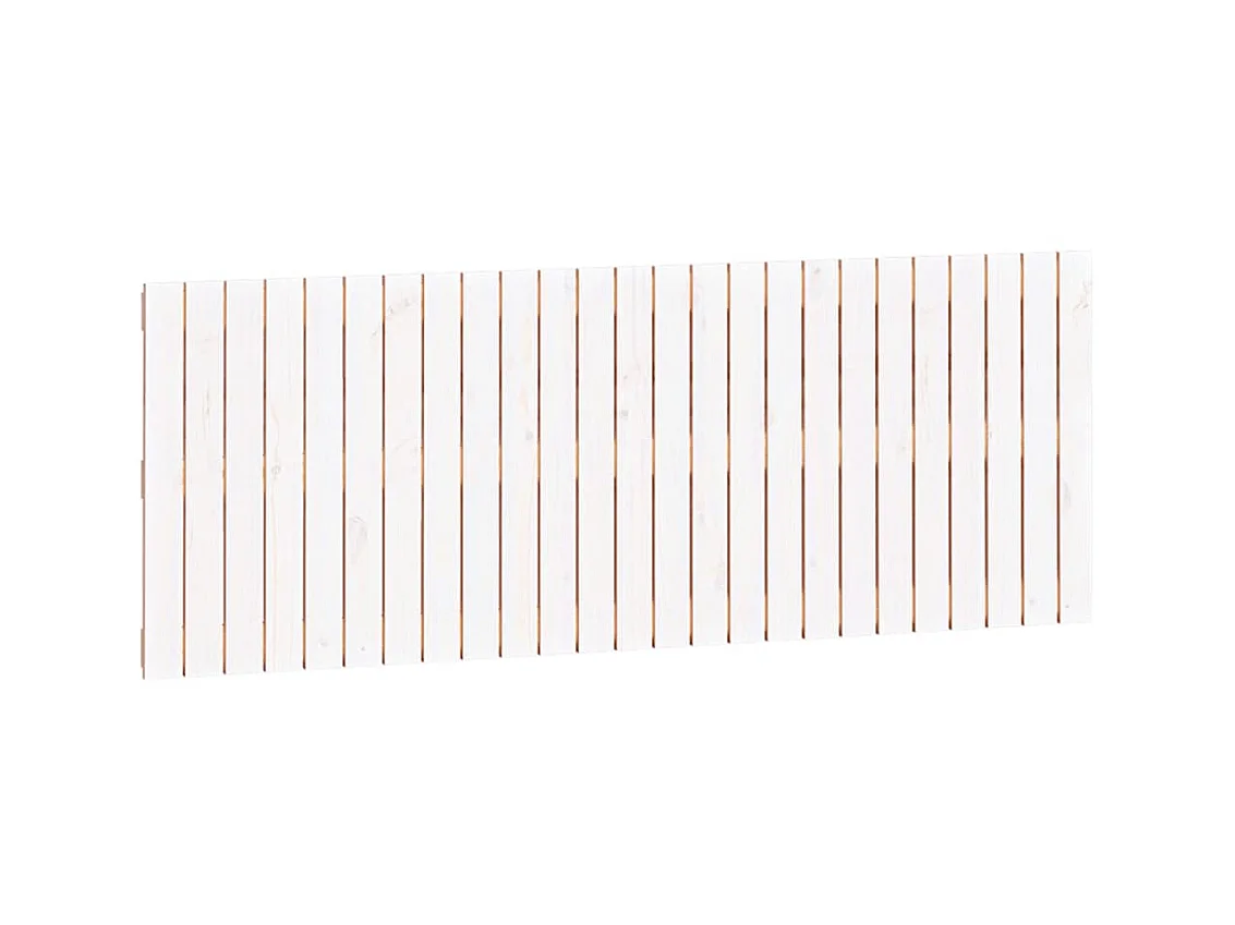 Testiera | Testata del letto da Parete Bianca 159,5x3x60 cm Legno Massello di Pino