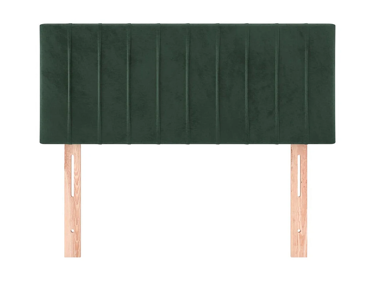 Cabeceira de cama veludo 80x5x78/88 cm verde-escuro PT751955