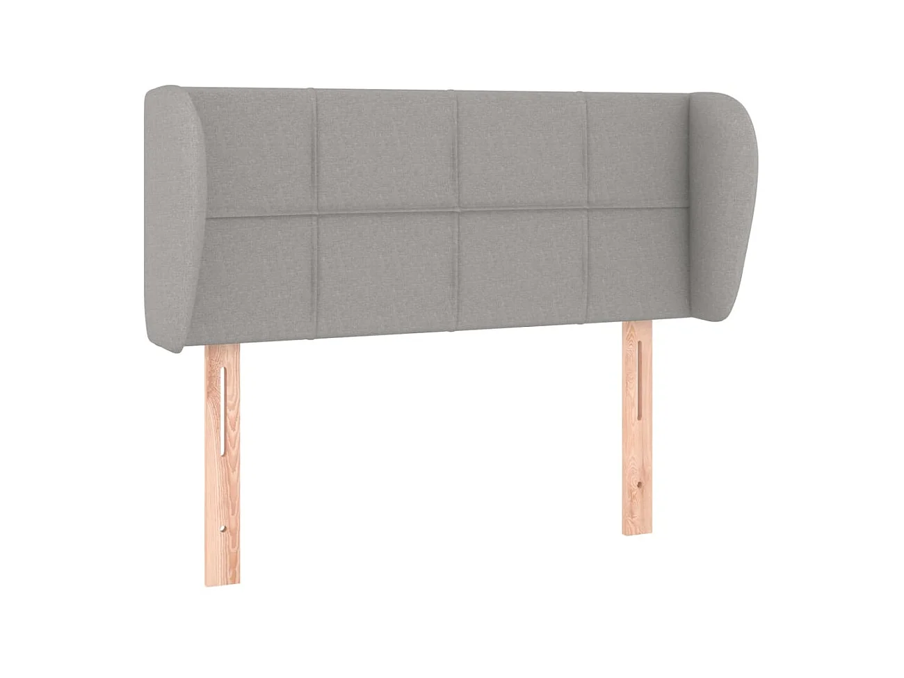 Testiera | Testata del letto ad Orecchio Grigio Chiaro 83x23x78/88 cm in Tessuto