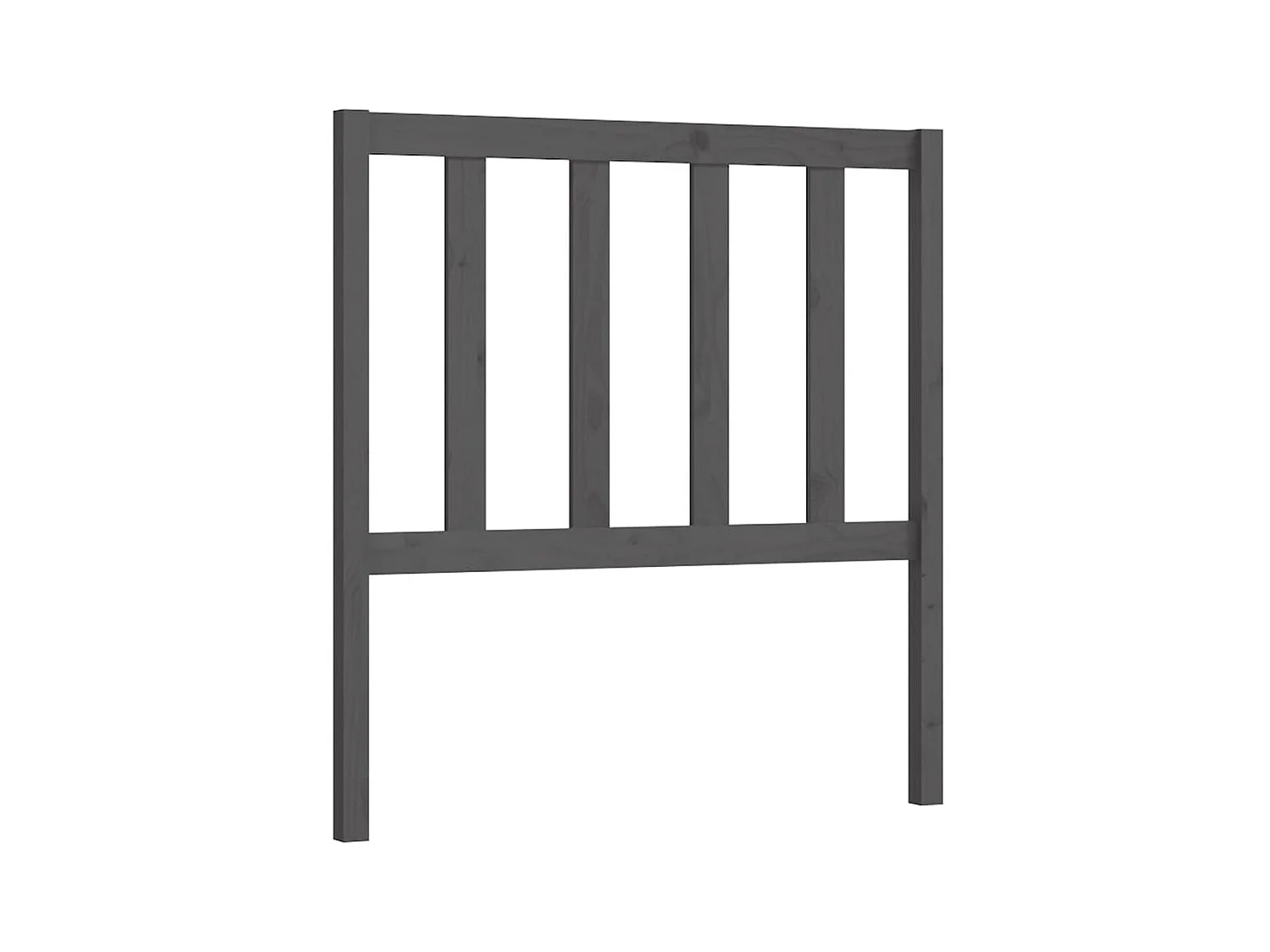Tête de lit Gris 81x4x100 cm Bois massif de pin POI18121 BonneVie Meuble