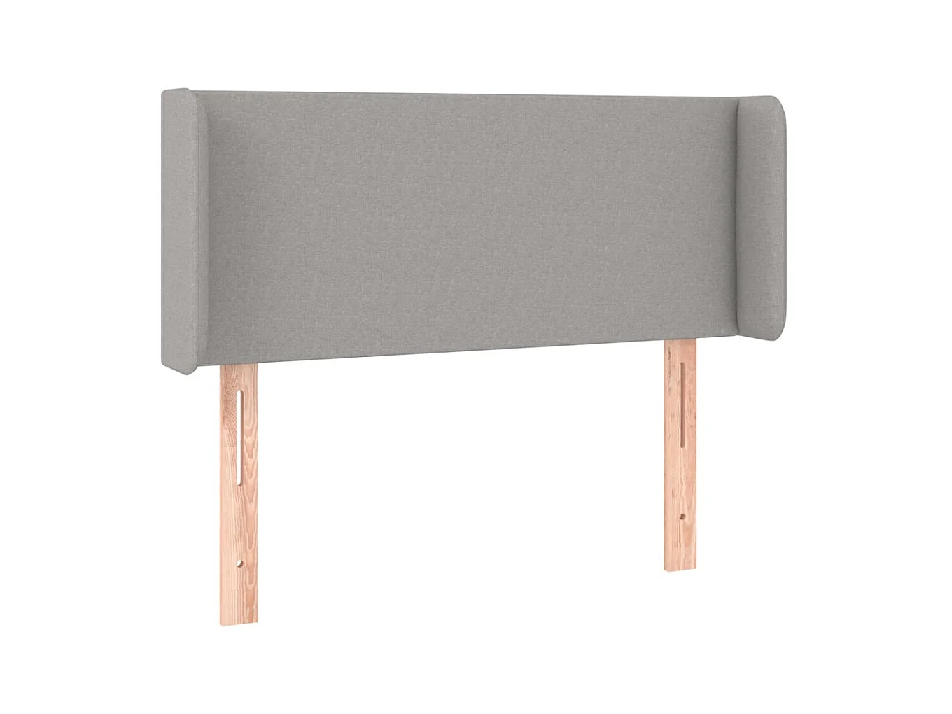 Testiera | Testata del letto ad Orecchio Grigio Chiaro 93x16x78/88 cm in Tessuto