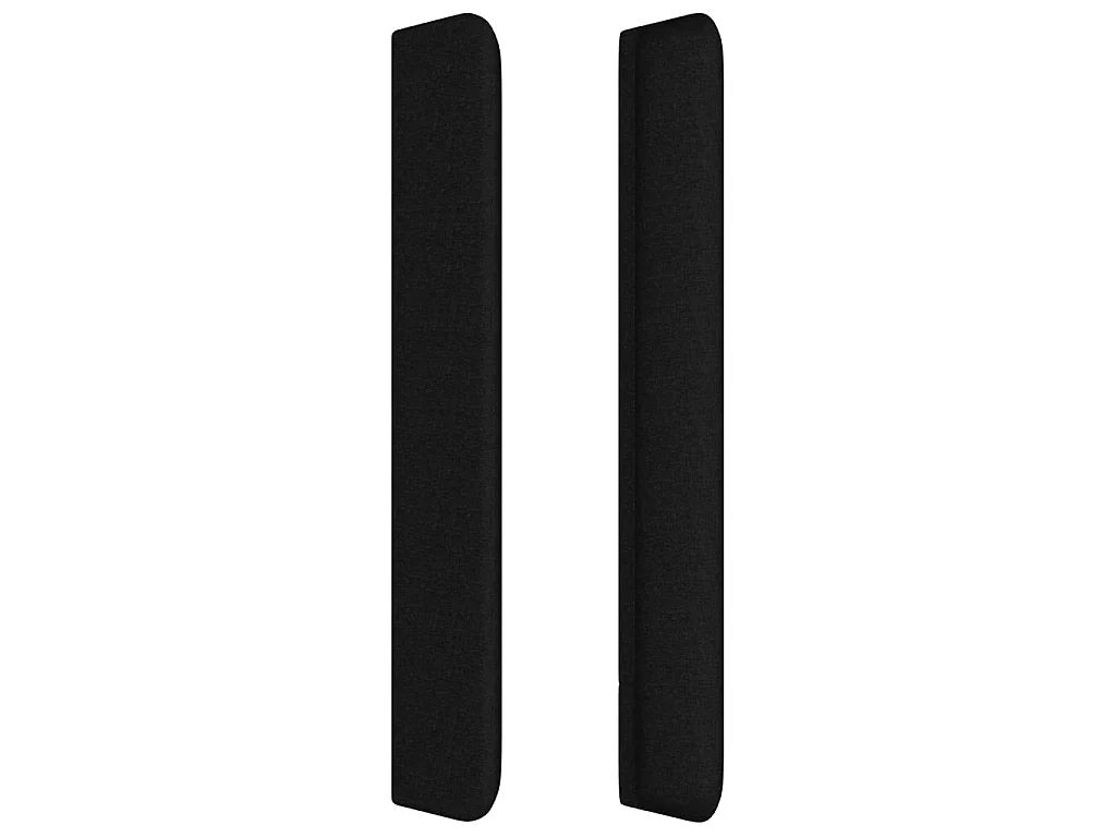 Cabeceira de cama c/ abas tecido 203x16x118/128 cm preto PT335875