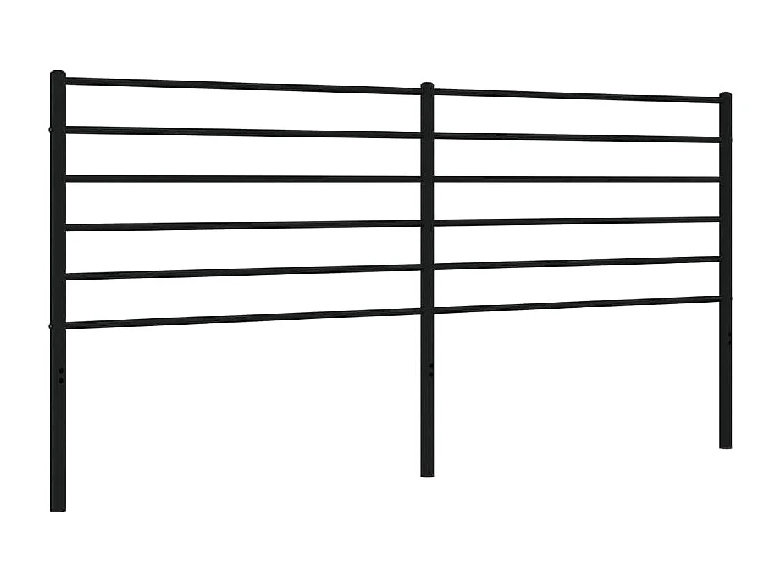 Tête de lit métal noir 193 cm POI20328 BonneVie Meuble