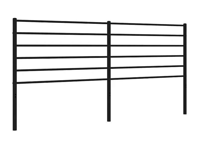 Tête de lit métal noir 193 cm POI20328 BonneVie Meuble