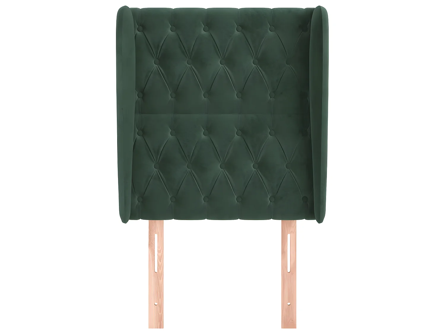 Kopfteil,Bettkopfteil mit Ohren Dunkelgrün 83x23x118/128 cm Samt -gkd937314