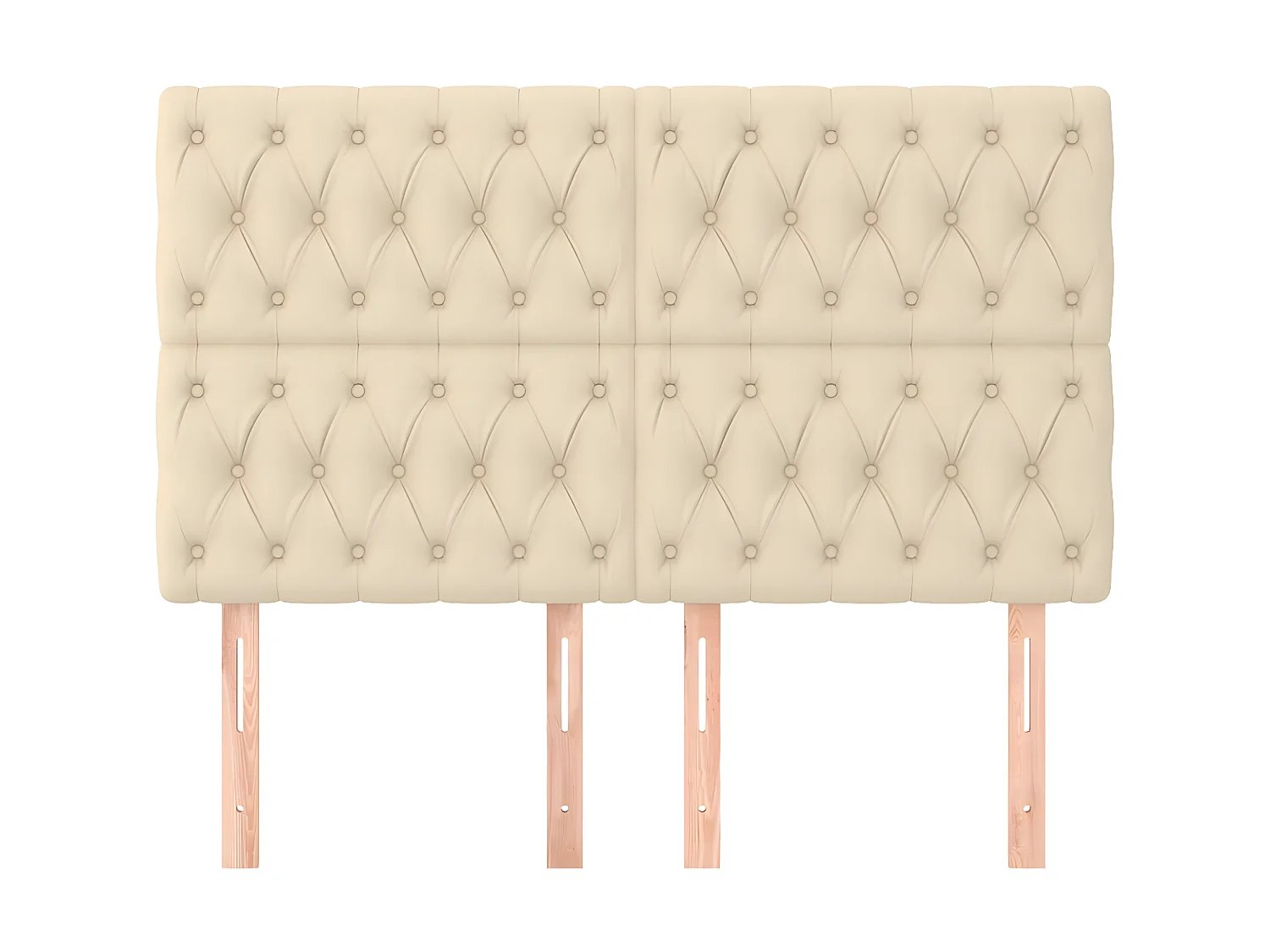 Kopfteil,Bettkopfteile 4 Stk. Creme 80x7x78/88 cm Stoff -gkd503265