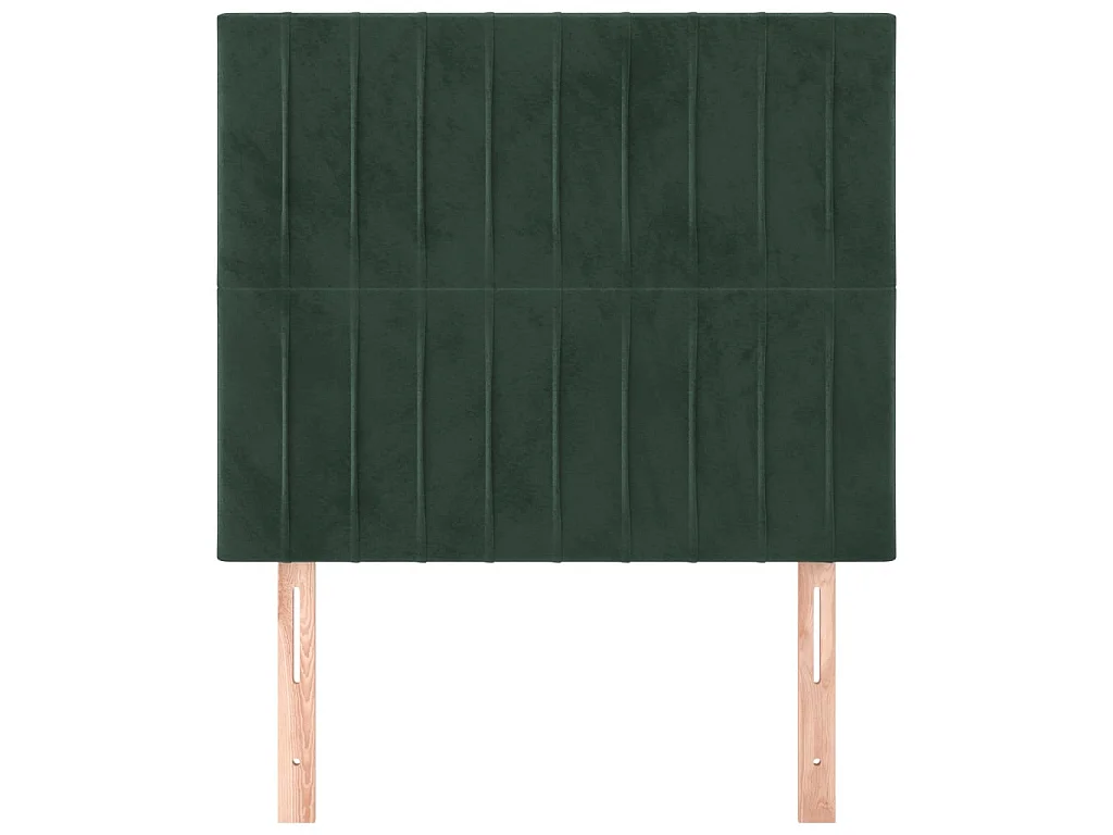 2er-set-Kopfteil,Bettkopfteile Dunkelgrün 100x5x78/88 cm Samt -gkd372905