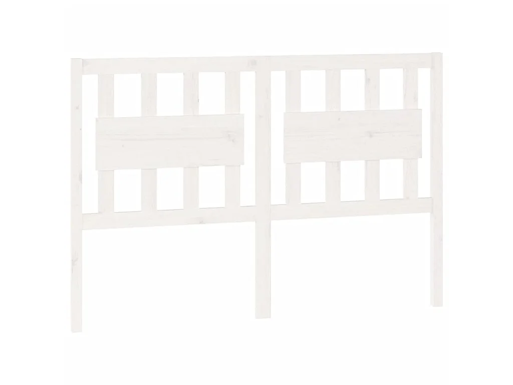 Tête de lit Blanc 145,5x4x100 cm Bois massif de pin POI48616 BonneVie Meuble