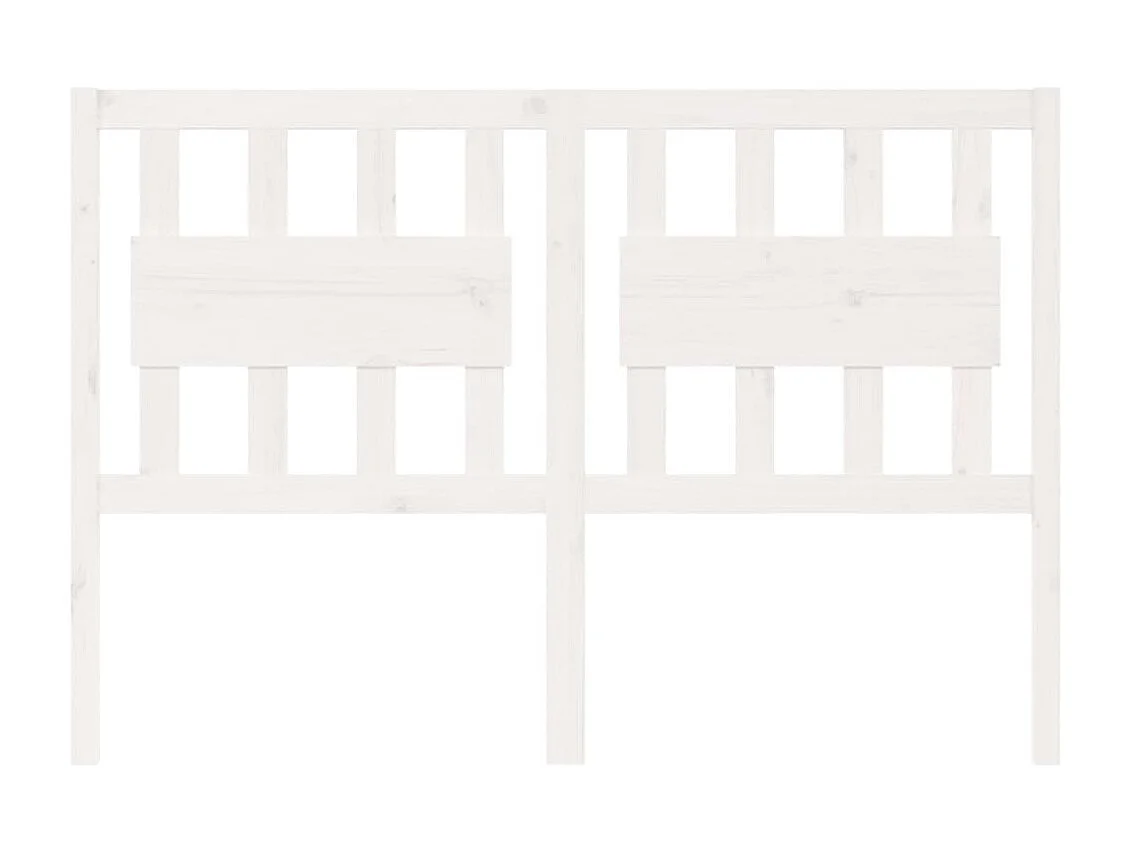 Tête de lit Blanc 145,5x4x100 cm Bois massif de pin POI48616 BonneVie Meuble