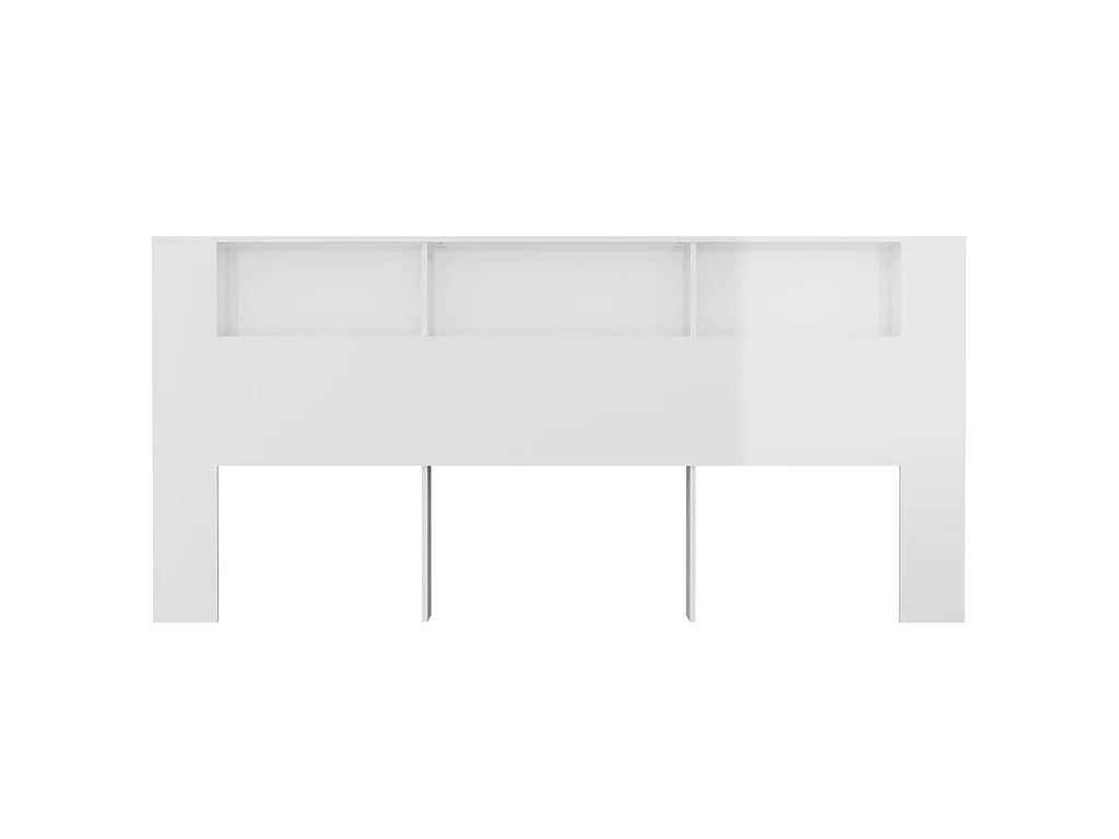 Armário de cabeceira 220x18,5x104,5 cm branco brilhante PT545155