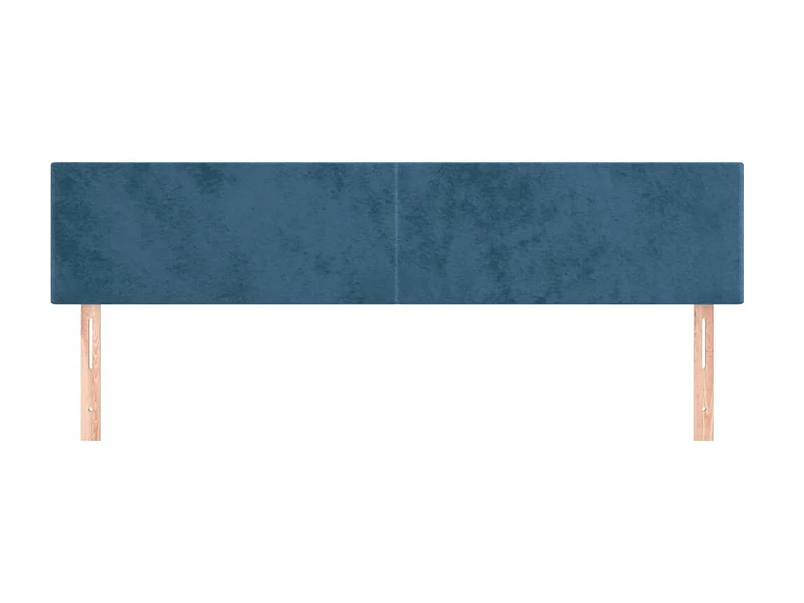 Têtes de lit 2 pcs Bleu foncé 100x5x78/88 cm Velours POI79675 BonneVie Meuble