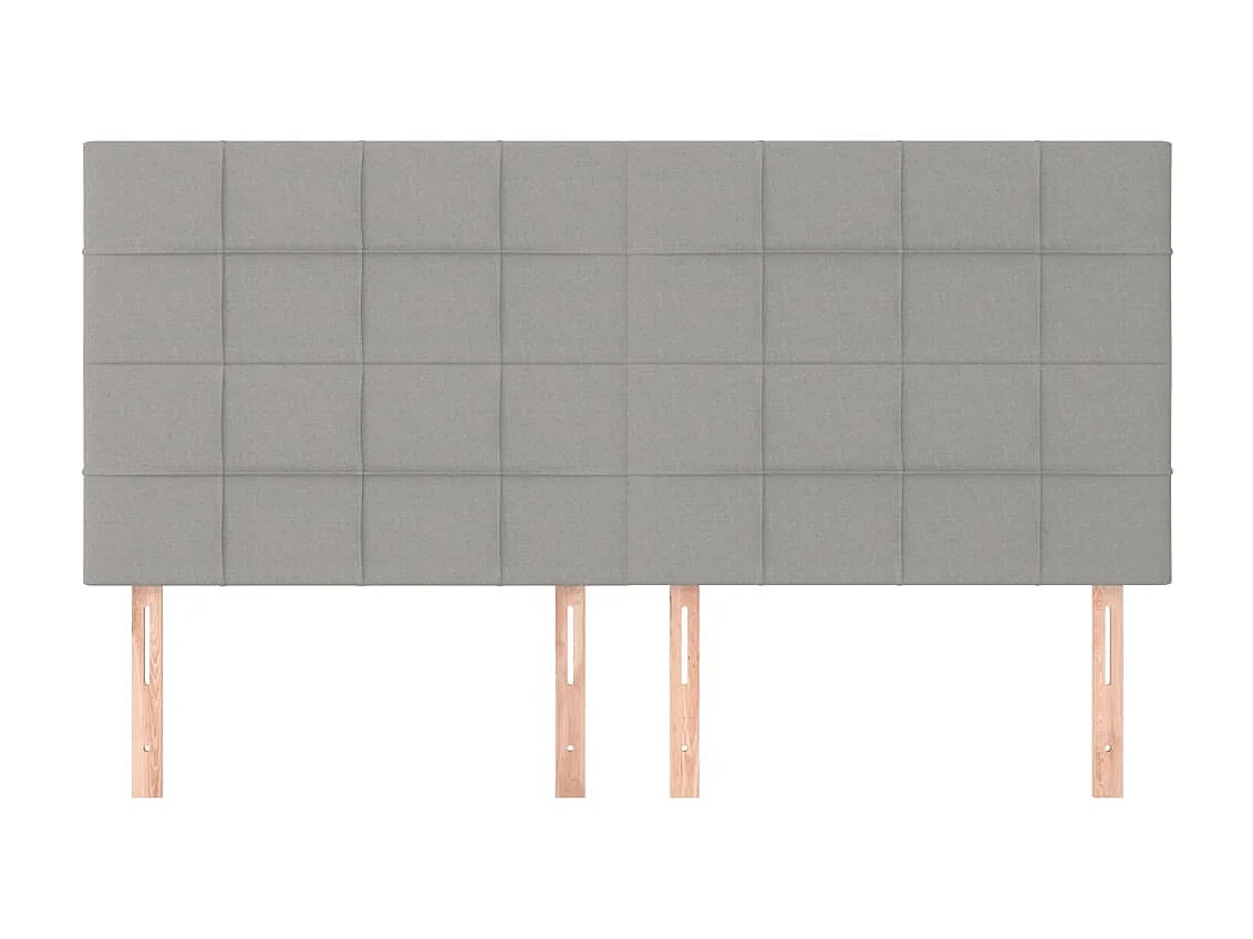 Têtes de lit 4 pcs Gris clair 90x5x78/88 cm Tissu POI34137 BonneVie Meuble