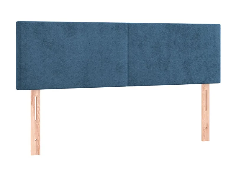 Hoofdborden 2 st 72x5x78/88 cm fluweel donkerblauw NL467516