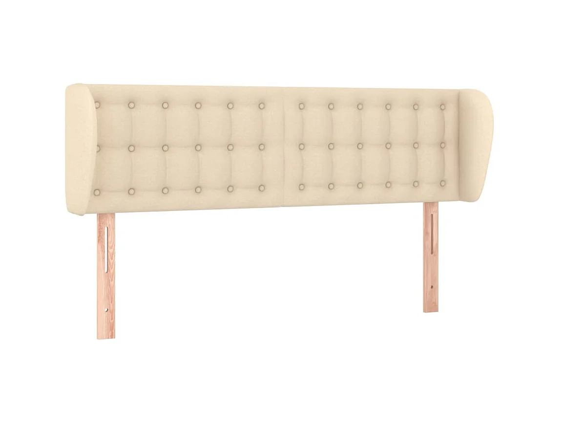 Testiera ad Orecchio Crema 147x23x78/88 cm in Tessuto CFW672622