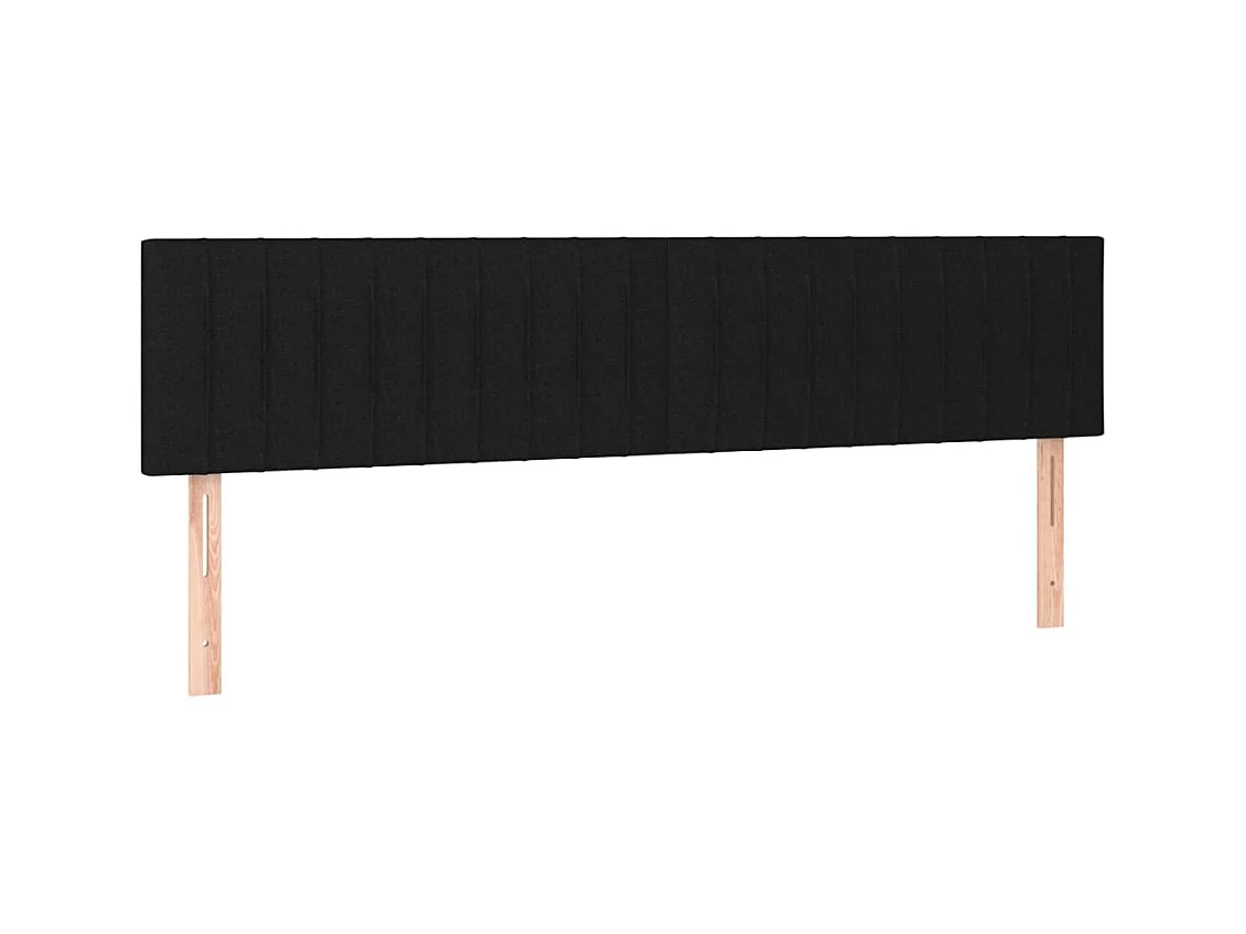 Testiere | Testate del letto 2 pz Nera 90x5x78/88 cm in Tessuto