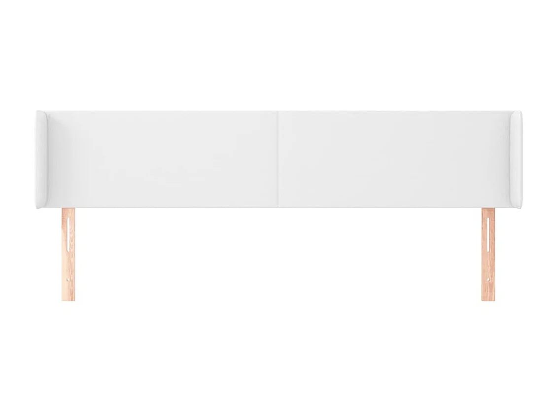 Cabecero de cuero sintético blanco 183x16x78/88 cm ES63067