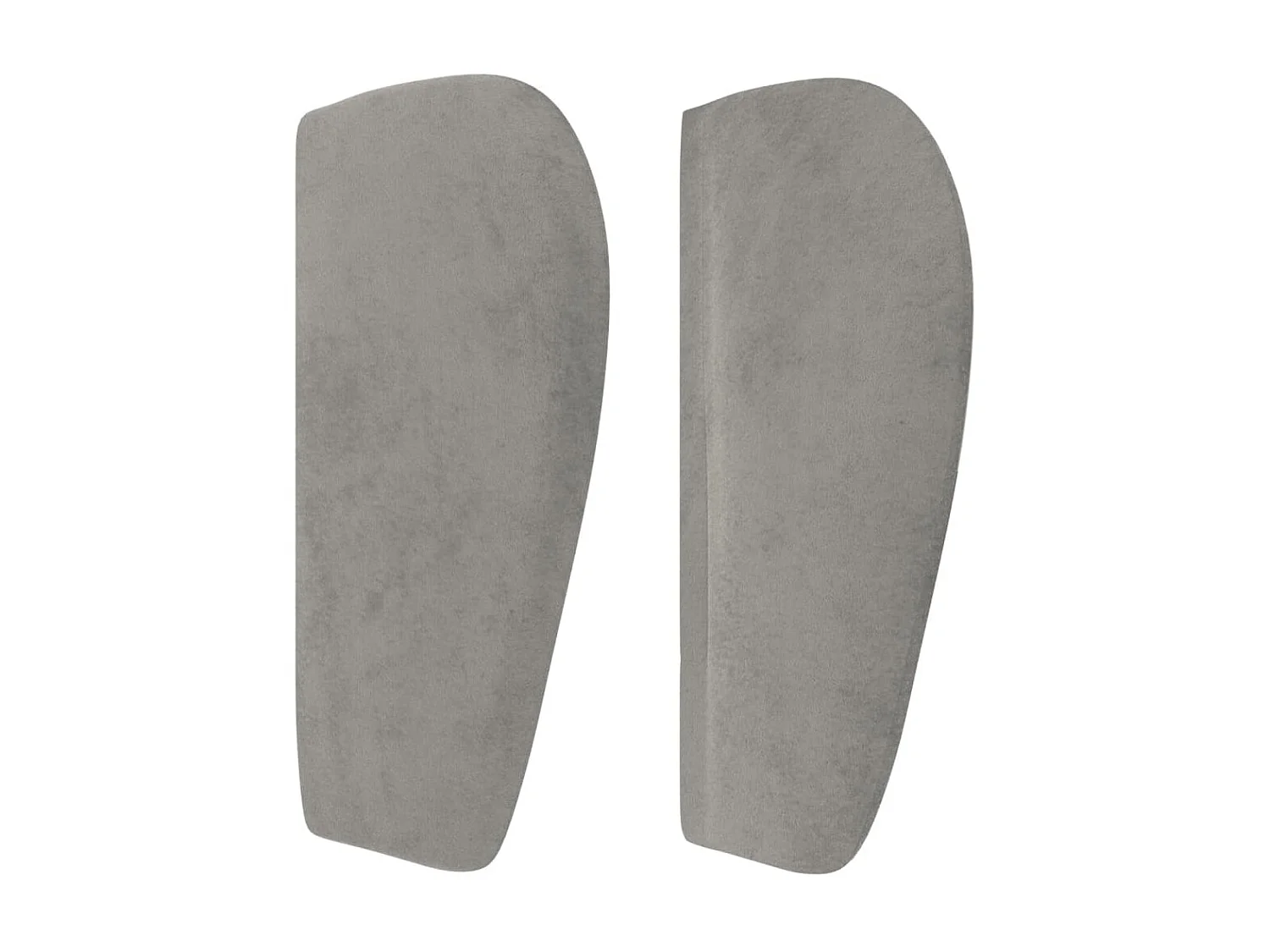 Tête de lit avec oreilles Gris clair 203x23x78/88 cm Velours POI93909 BonneVie Meuble