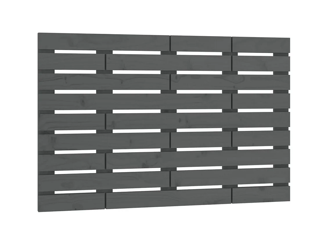 Tête de lit murale Gris 96x3x63 cm Bois massif de pin POI50329 BonneVie Meuble