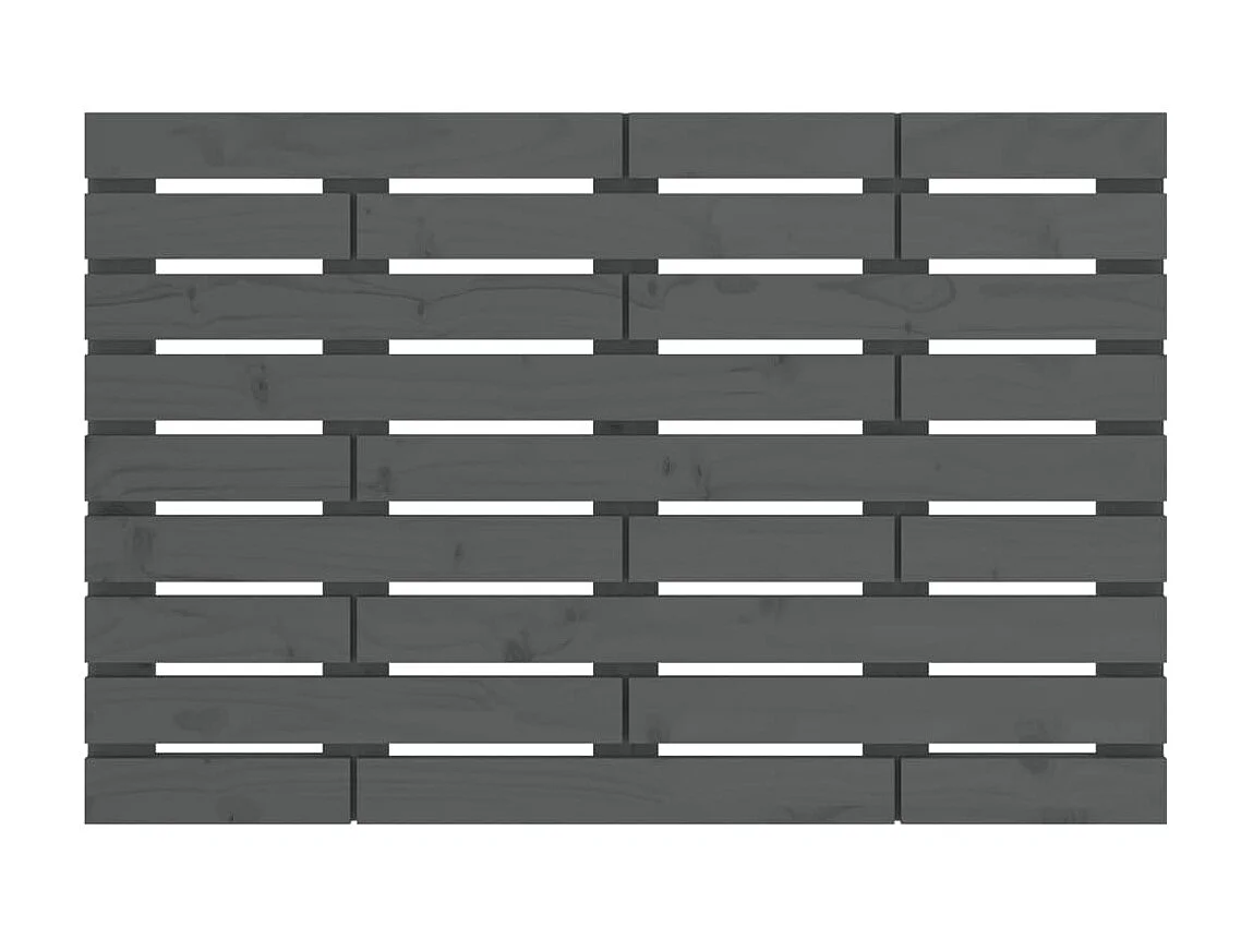 Tête de lit murale Gris 96x3x63 cm Bois massif de pin POI50329 BonneVie Meuble