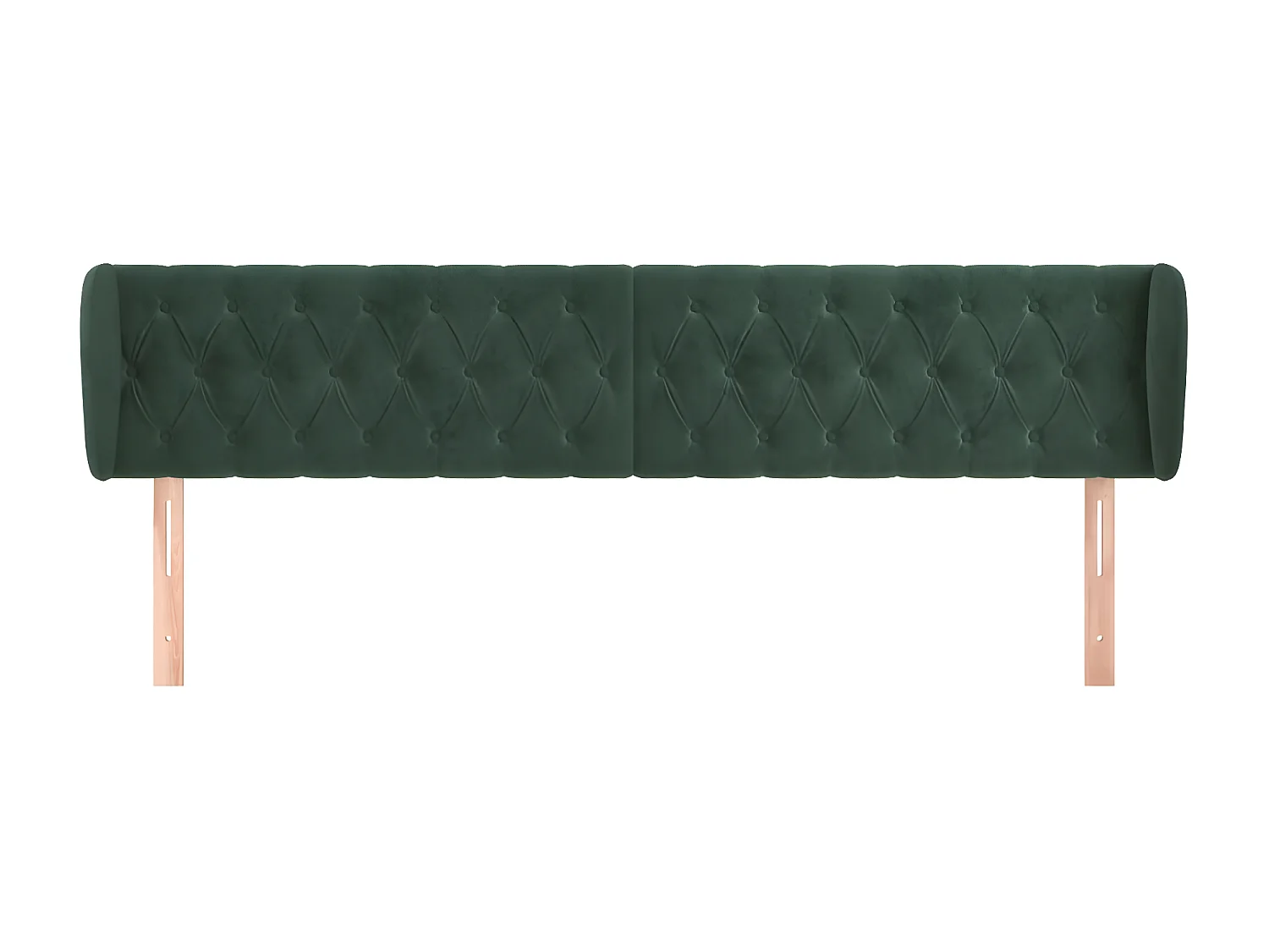 Tête de lit avec oreilles Vert foncé 183x23x78,88 cm Velours LKC37932 BonneVie Meuble