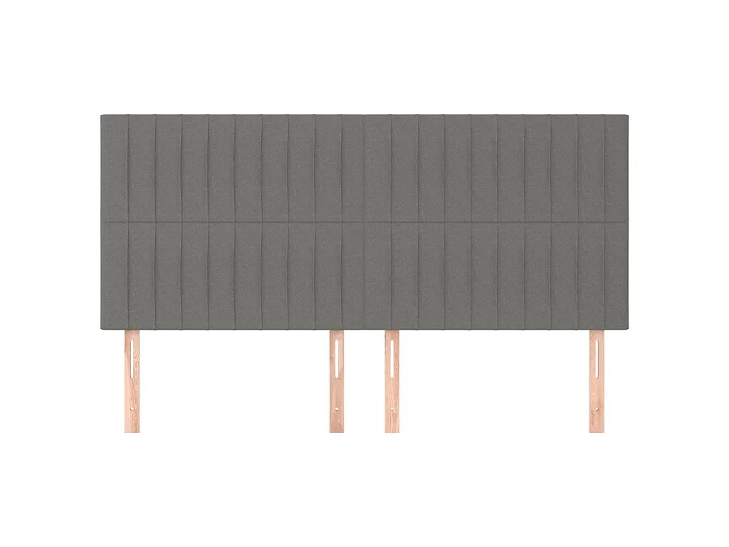 Cabeceros 4 unidades de tela gris oscuro 80x5x78/88 cm ES31608