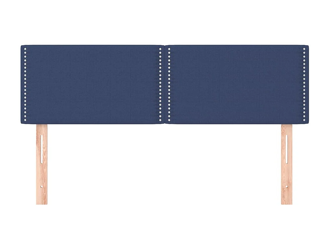 Cabeceros 2 unidades tela azul 72x5x78/88 cm ES72618