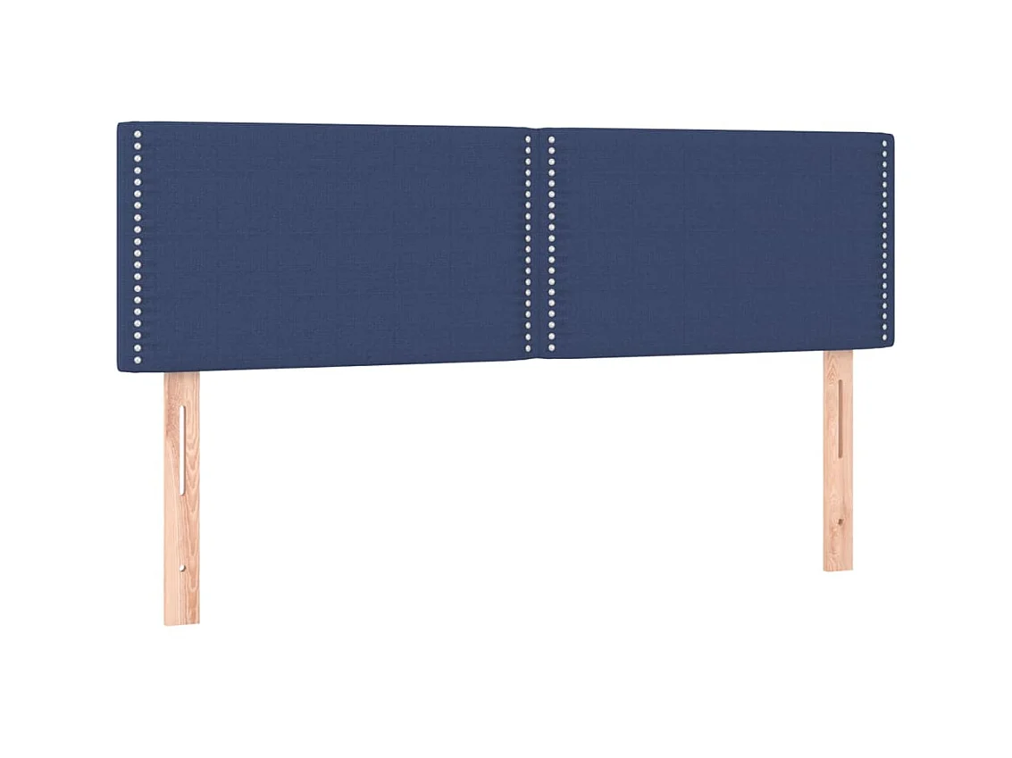 Têtes de lit 2 pcs Bleu 72x5x78/88 cm Tissu POI66026 BonneVie Meuble