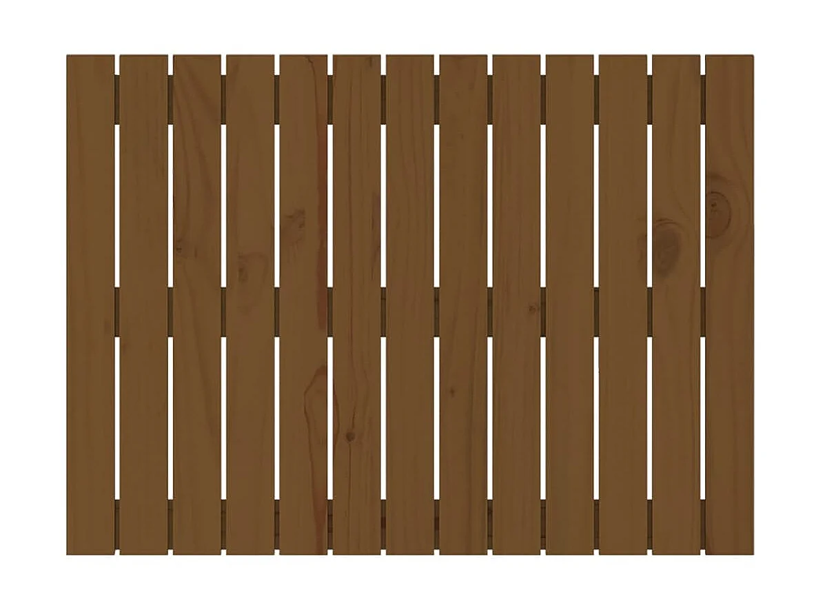 Tête de lit murale Marron miel 82,5x3x60 cm Bois massif de pin POI16884 BonneVie Meuble