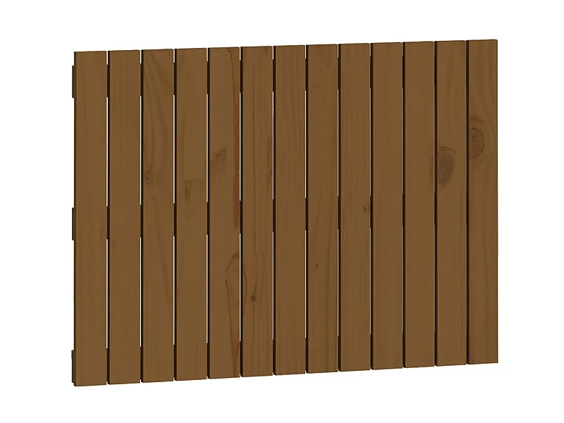 Tête de lit murale Marron miel 82,5x3x60 cm Bois massif de pin POI16884 BonneVie Meuble