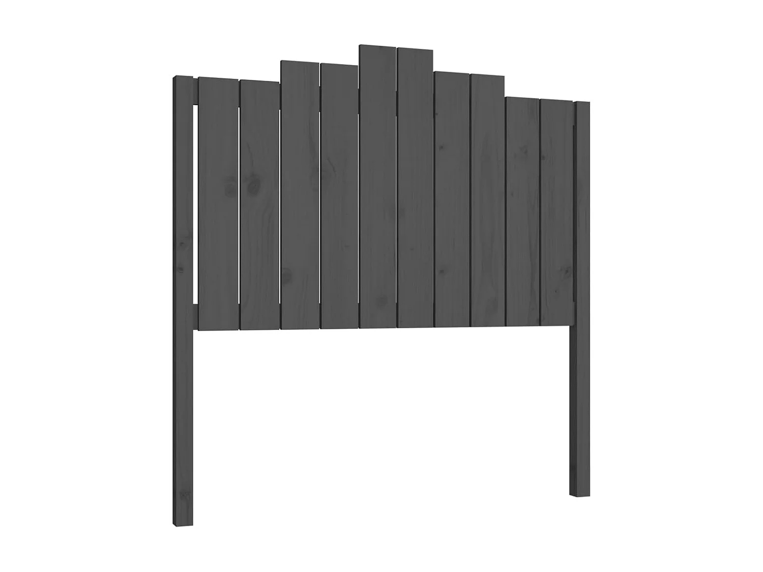 Tête de lit Gris 106x4x110 cm Bois massif de pin POI23649 BonneVie Meuble