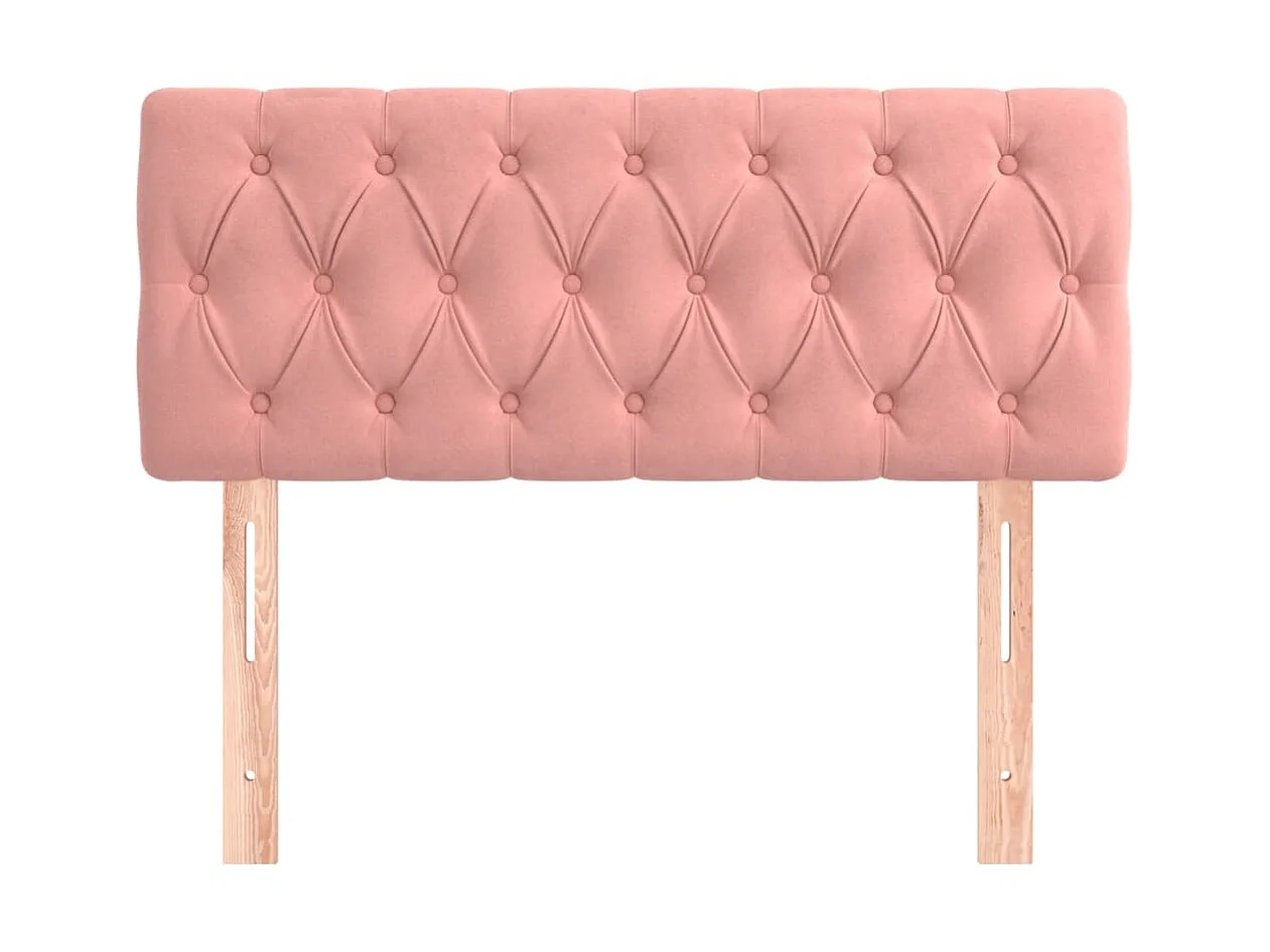 Tête de lit Rose 90x7x78/88 cm Velours POI25389 BonneVie Meuble