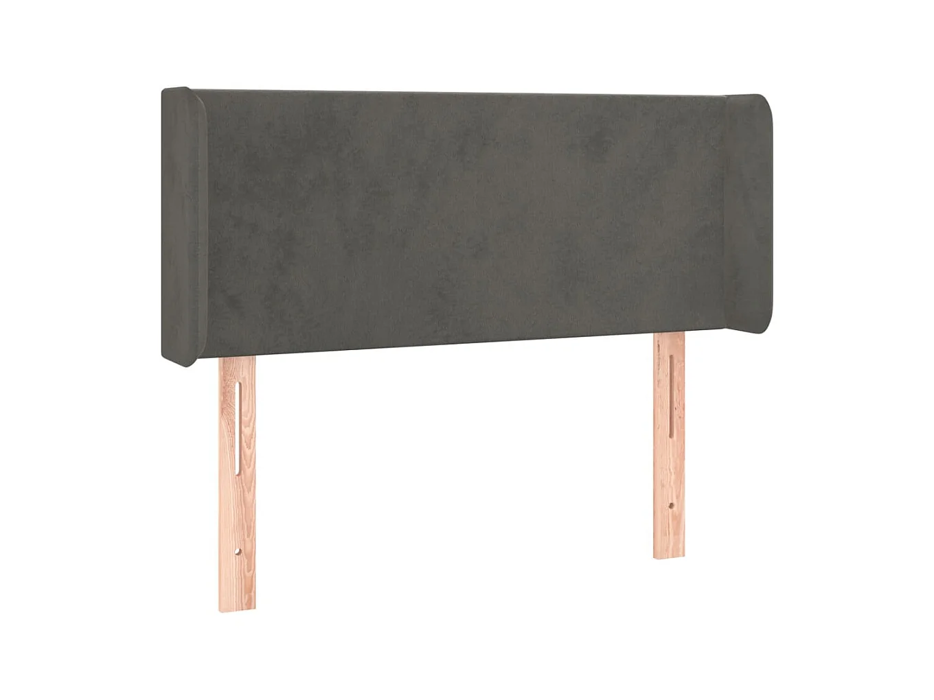 Tête de lit avec oreilles Gris foncé 93x16x78,88 cm Velours LWE41527 BonneVie Meuble