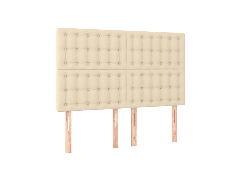 Kopfteil,Bettkopfteile 4 Stk. Creme 72x5x78/88 cm Stoff -gkd850920