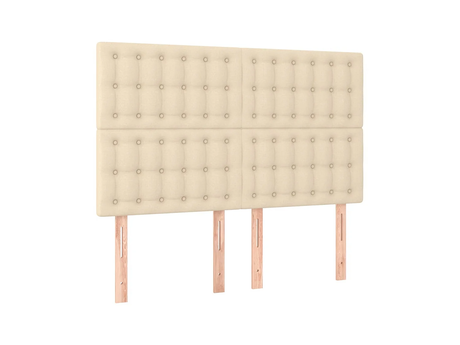 Têtes de lit 4 pcs Crème 72x5x78/88 cm Tissu POI97451 BonneVie Meuble