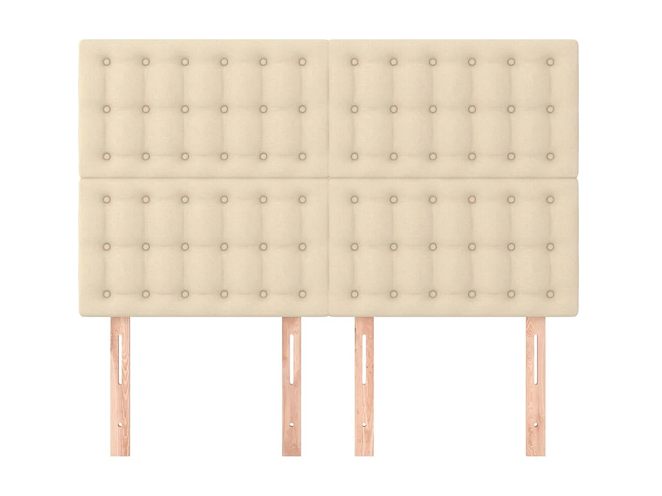 Têtes de lit 4 pcs Crème 72x5x78/88 cm Tissu POI97451 BonneVie Meuble