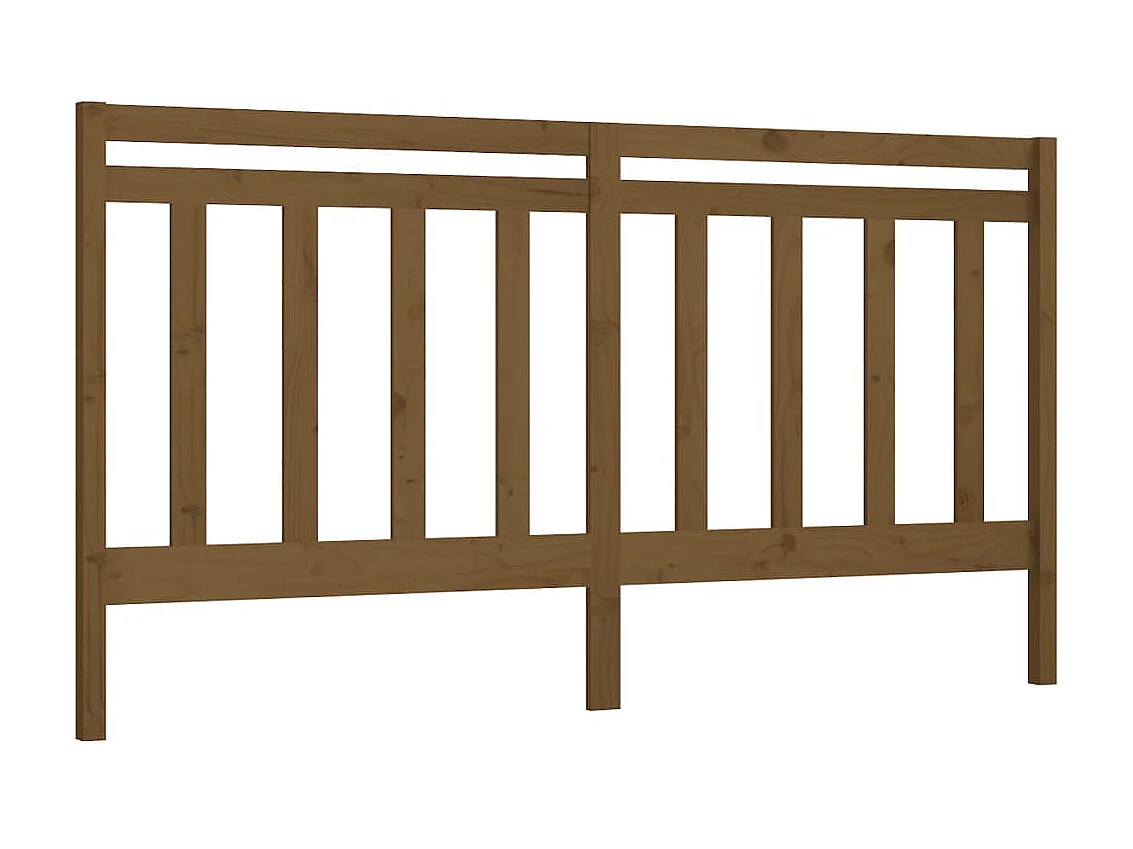 Cabeceira de cama 206x4x100 cm pinho maciço castanho mel PT911744