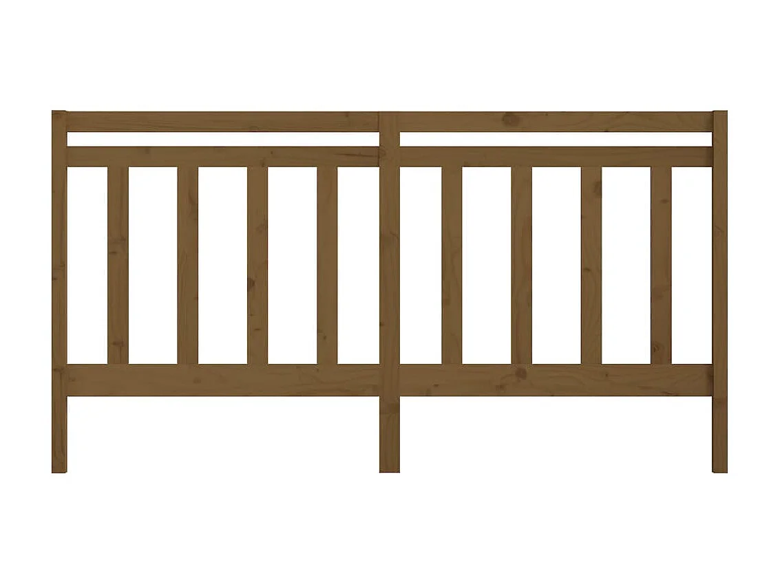 Cabeceira de cama 206x4x100 cm pinho maciço castanho mel PT911744