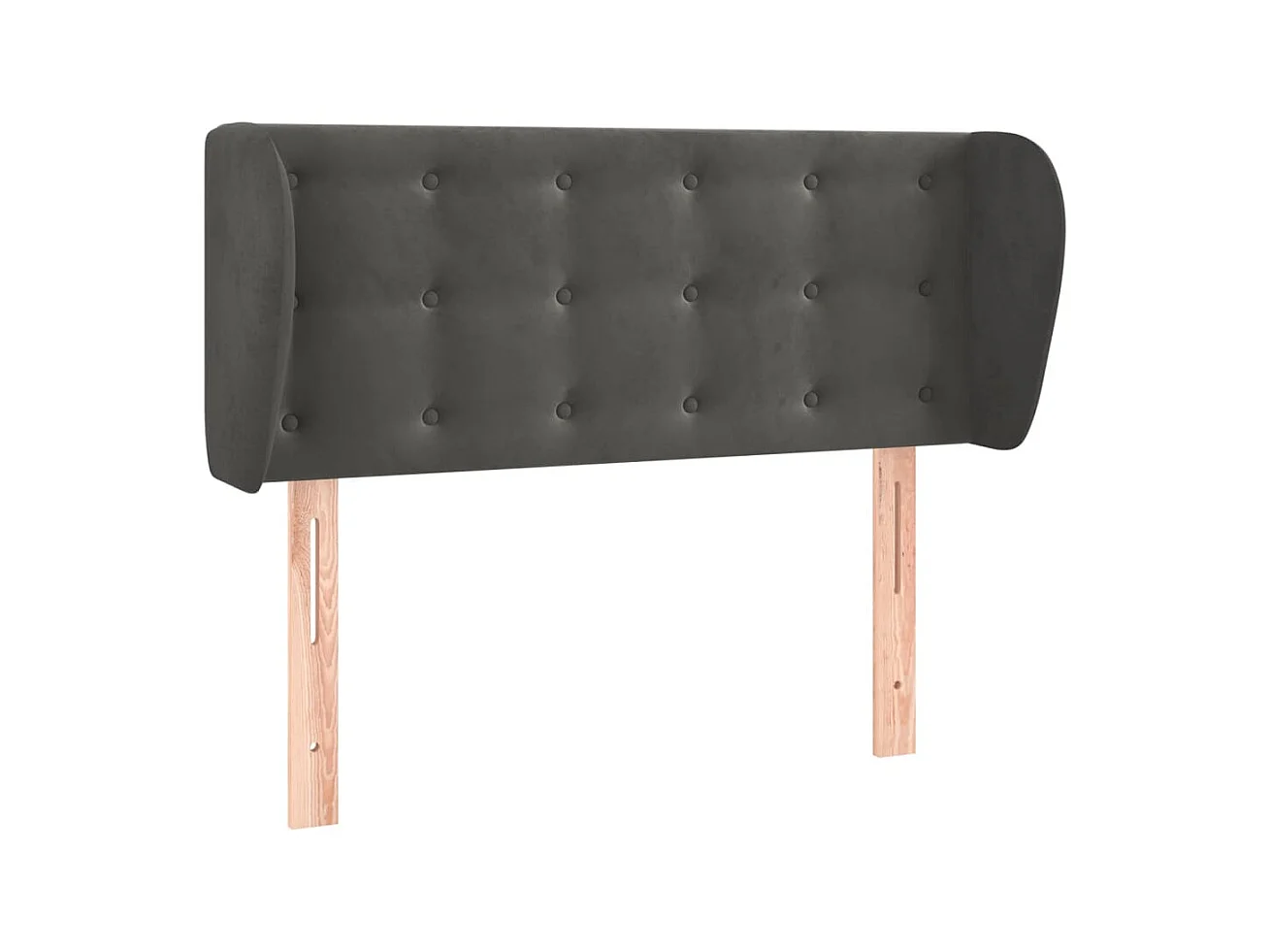 Cabecero de terciopelo gris oscuro 83x23x78/88 cm ES94750