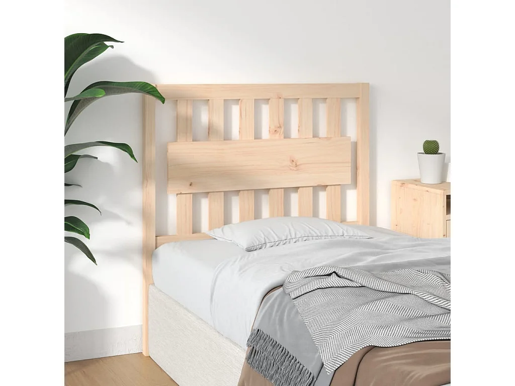 Tête de lit 95,5x4x100 cm Bois massif de pin POI73257 BonneVie Meuble