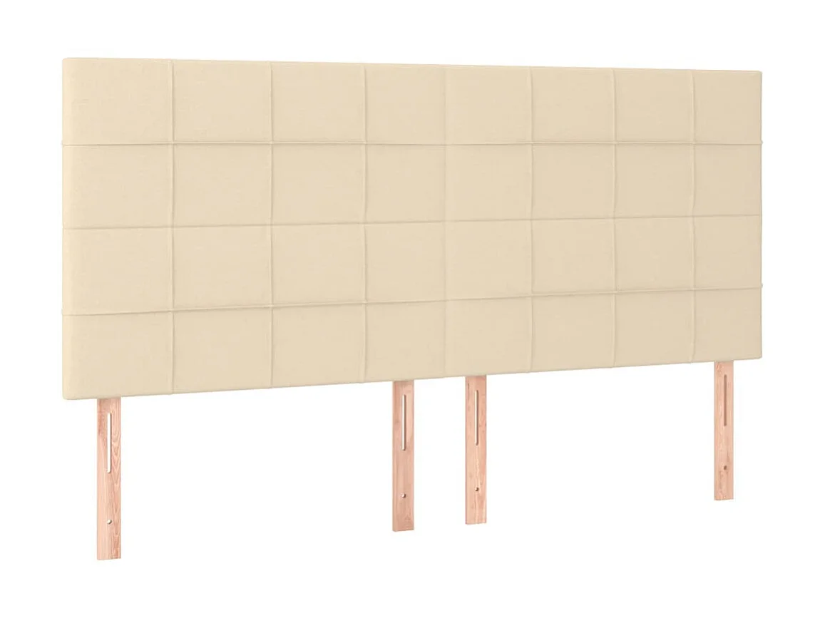 Kopfteil,Bettkopfteile 4 Stk. Creme 90x5x78/88 cm Stoff -gkd389318