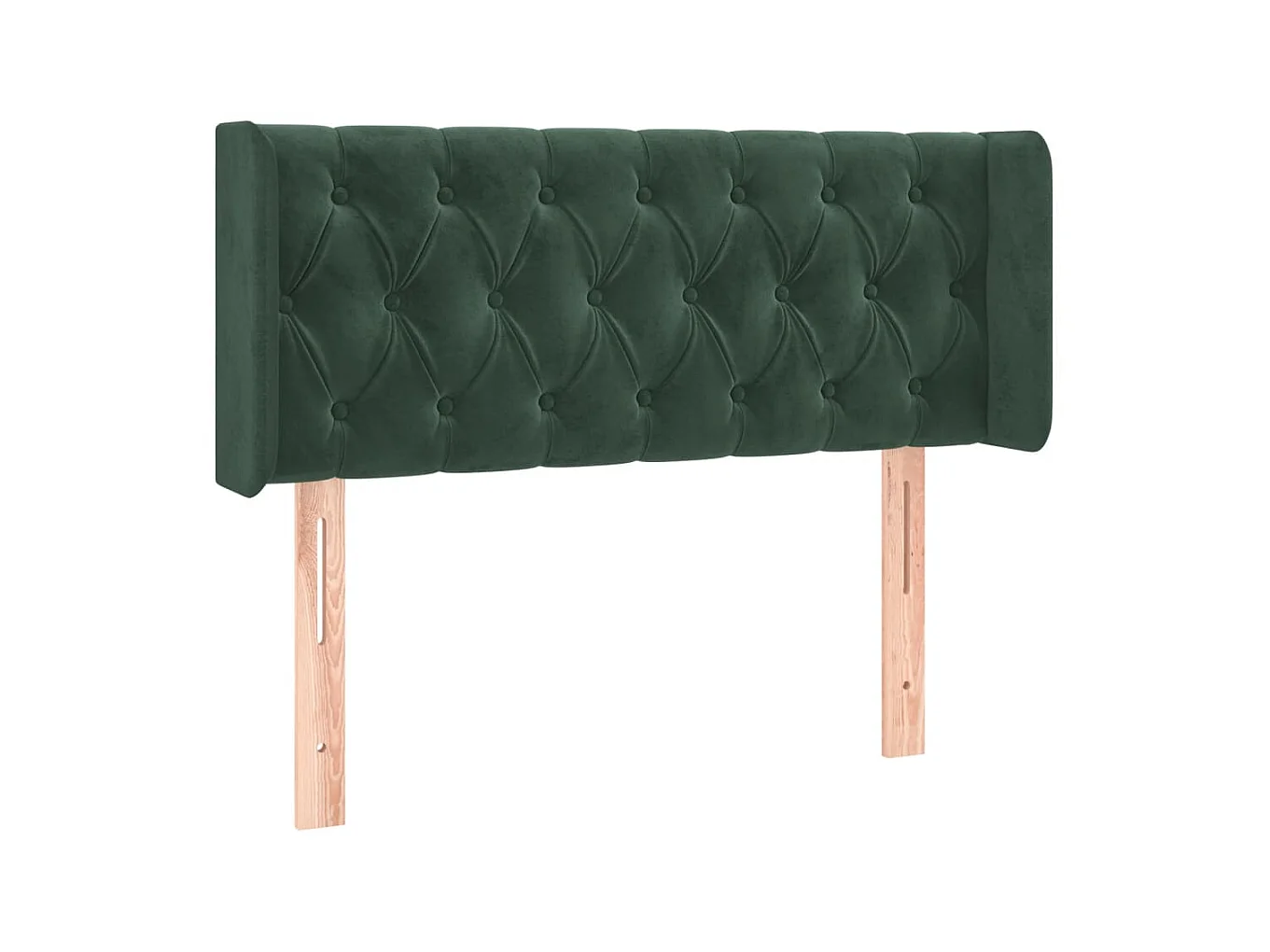 Tête de lit avec oreilles Vert foncé 93x16x78,88 cm Velours LKC54275 BonneVie Meuble